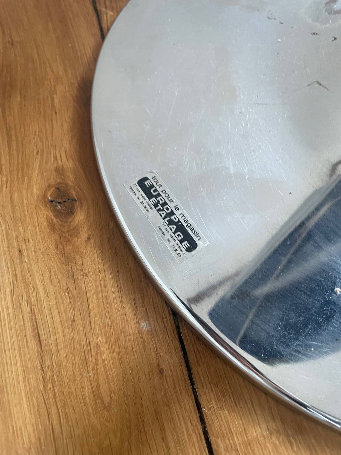 Space age standing mirror