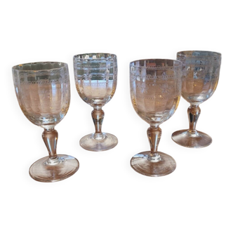 Verres à pied fin XIX ème