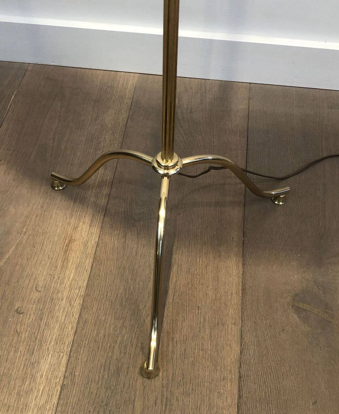 Neoclassical Brass Floor Lamp, in the Style of Maison Jansen