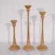 Set of Scandinavian wooden candle holders 1960