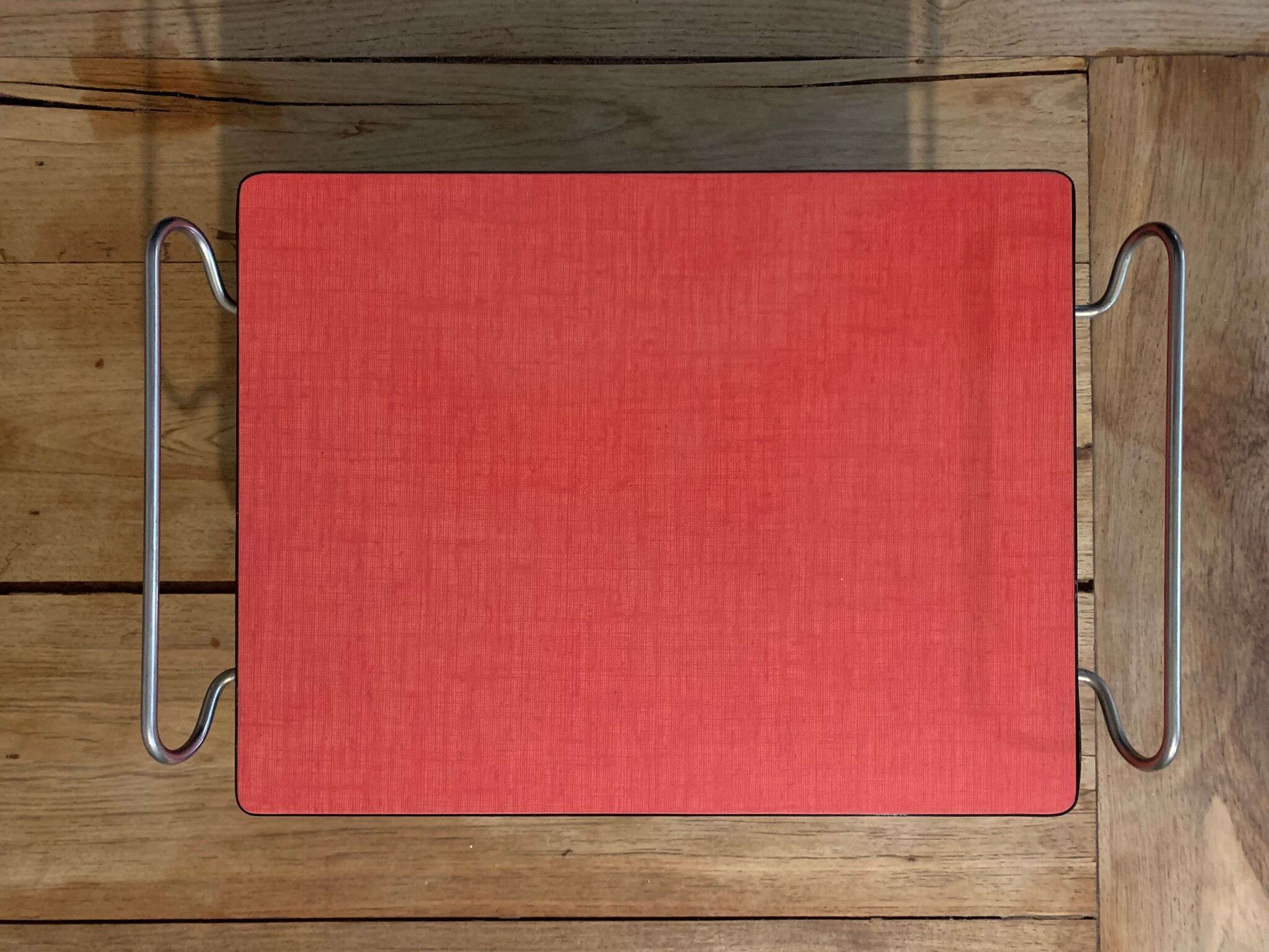 Service tray in red formica