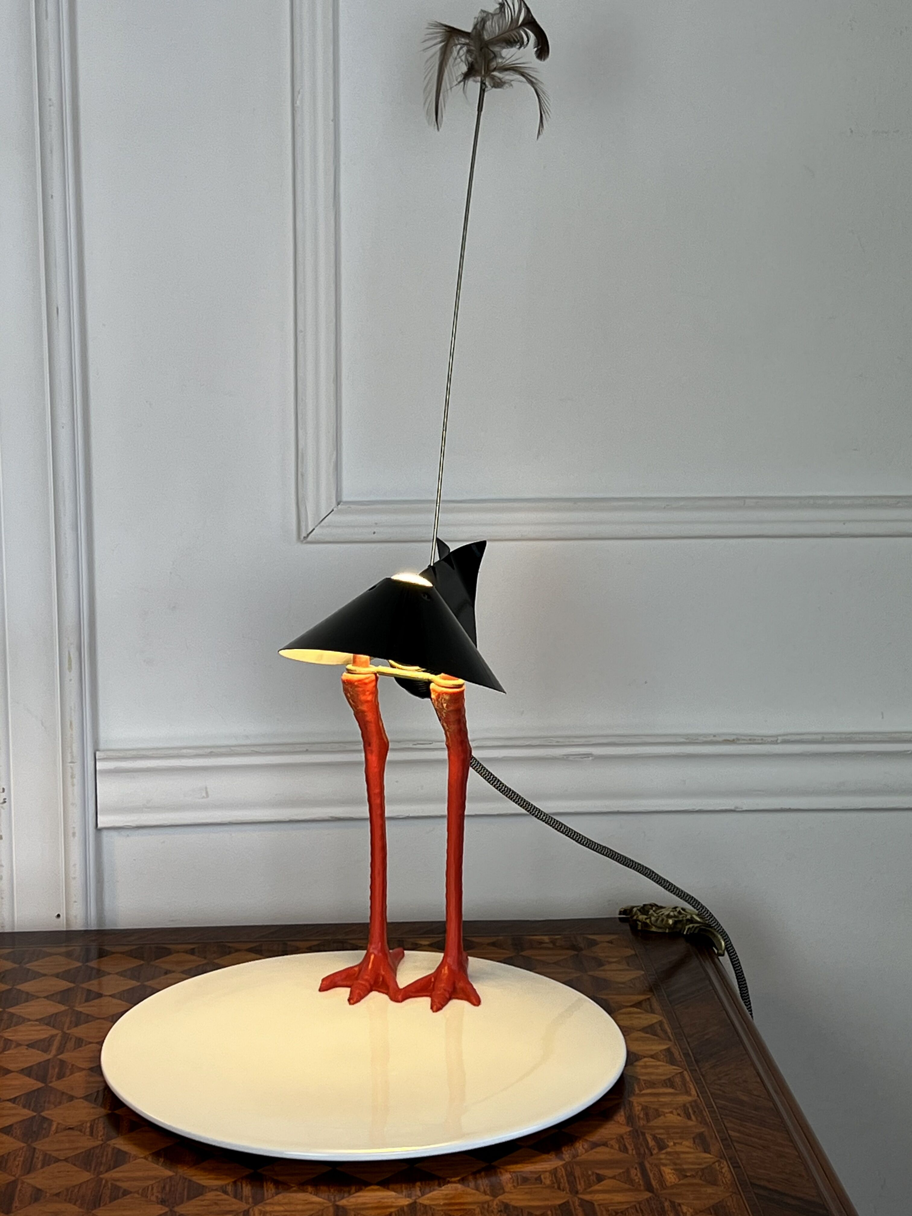 Lamp by Ingo Maurer 1982 bibibibi limited edition metal / porcelain model