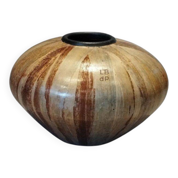 Vase, bowl, decorative pot, handcrafted pottery and organic plant fibre.