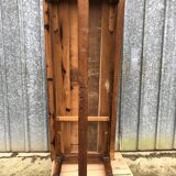 Farmhouse table with cat bar in solid oak with 1 drawer