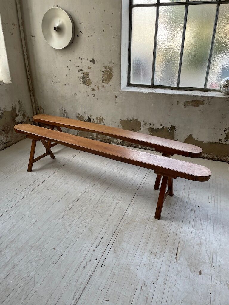 Pair of bench early 1900 oak