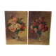 Wood painting duo: roses