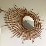 Vintage ortf rattan mirror