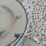 Compotier bas antique en faience de Gien XIXème modèle Marines