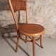 Chaise bistrot en bois courbé dossier avec décor
