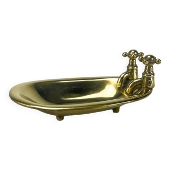 Vintage brass bathtub soap dish