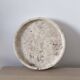 Small round tray in travertine