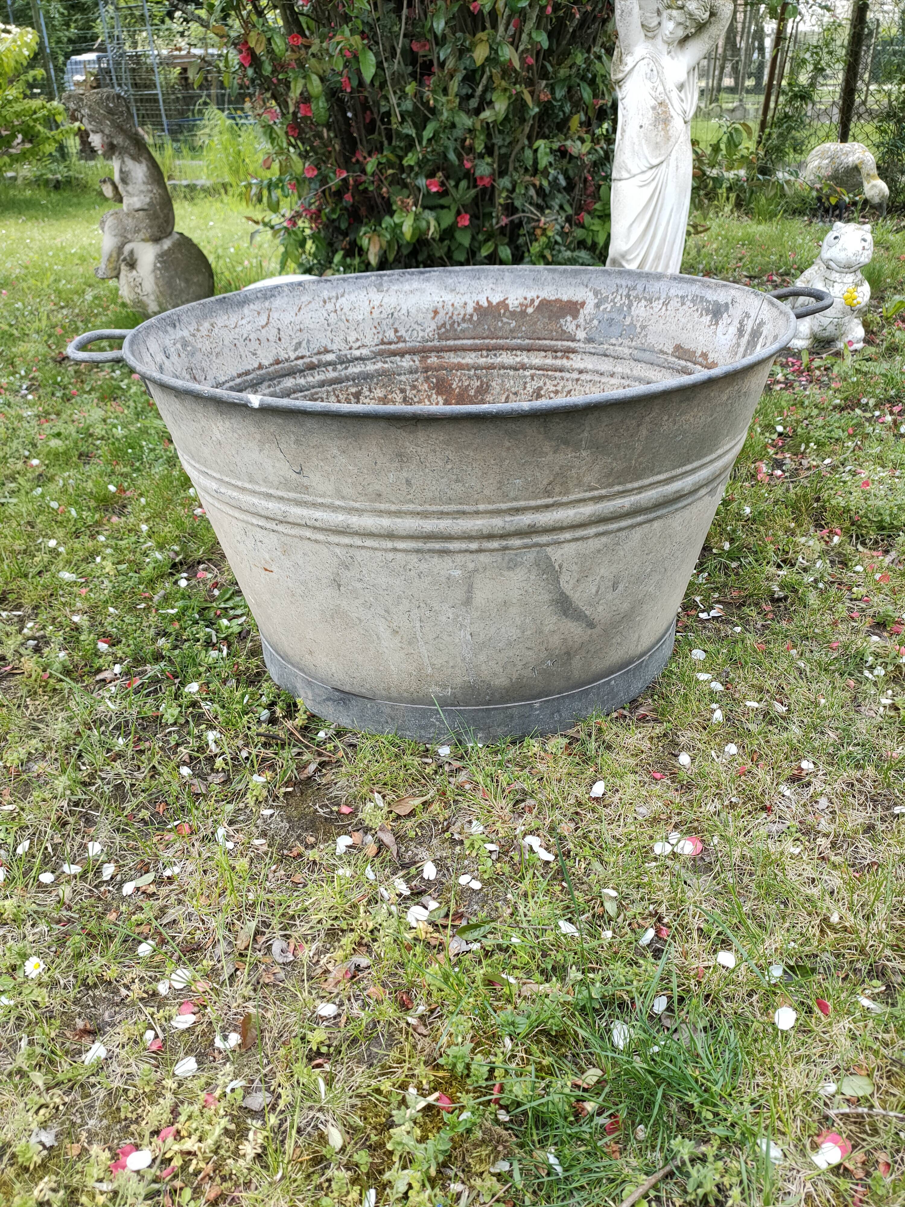 Old zinc basin