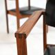 Teak and leather chairs, Denmark 1960s