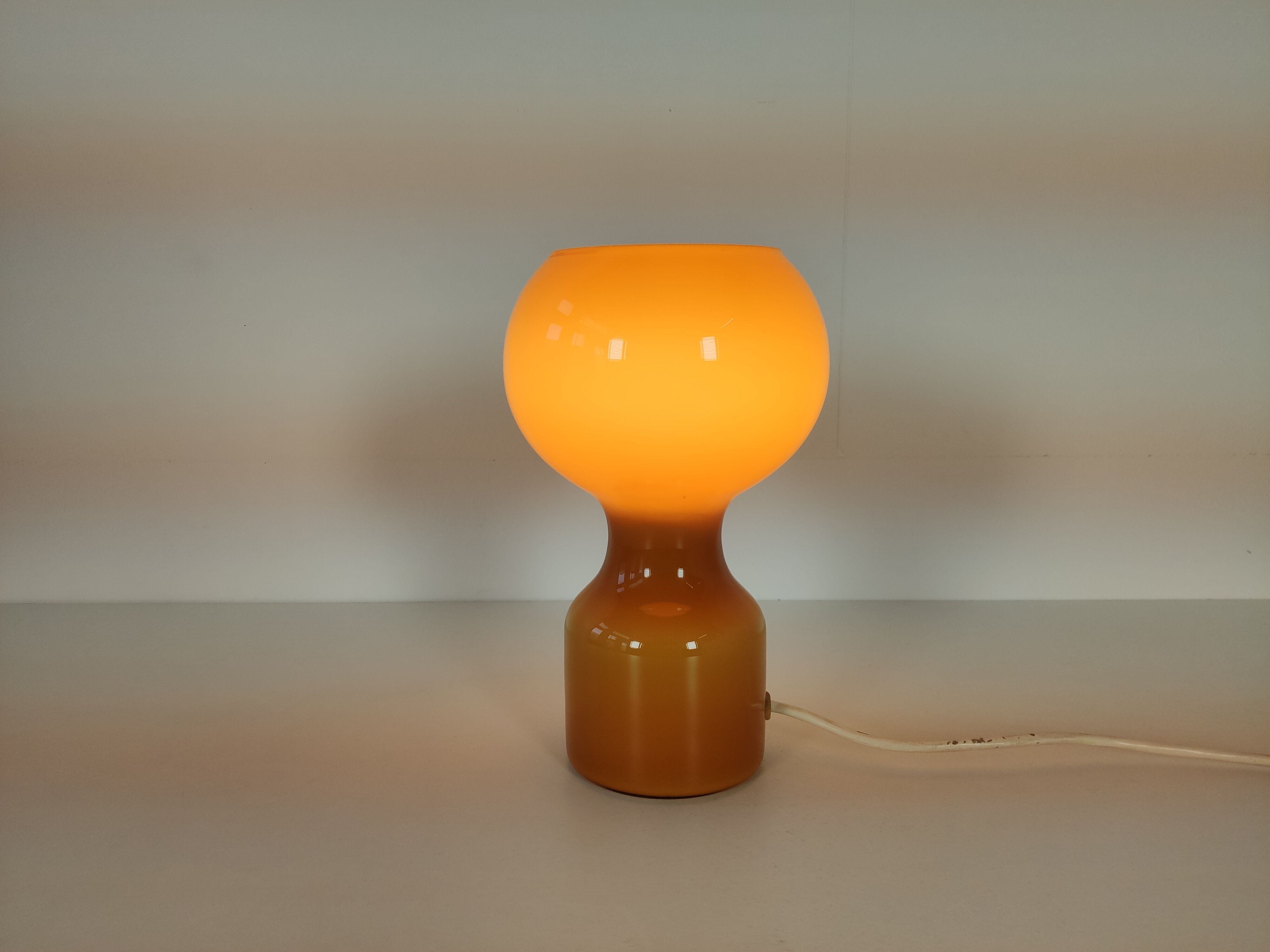 Vintage glass table lamp by Jean Paul Emonds-Alt for Philips 1960s