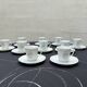 Set of 10 cups and 10 saucers porcelain from Sologne.