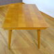 Table feet compass in vintage blond oak 1960