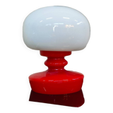 Lampe de table en verre opaline par Stepan Tabery pour Valasske Mezirici 1970