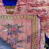Moroccan boujad peach carpet - 124 x 222 cm