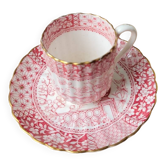 Fine porcelain coffee cup and saucer