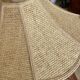 Vintage 1970s woven wicker pendant light