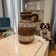 Brown and white antique jug vase with handle Bay West Germany 9325