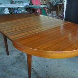 Scandinavian round extending table.