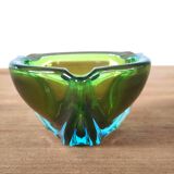 Sommerso ashtray in Murano glass 60s design