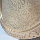 Solid brass tray signed oriental vintage