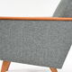Fauteuil carre gris chiné