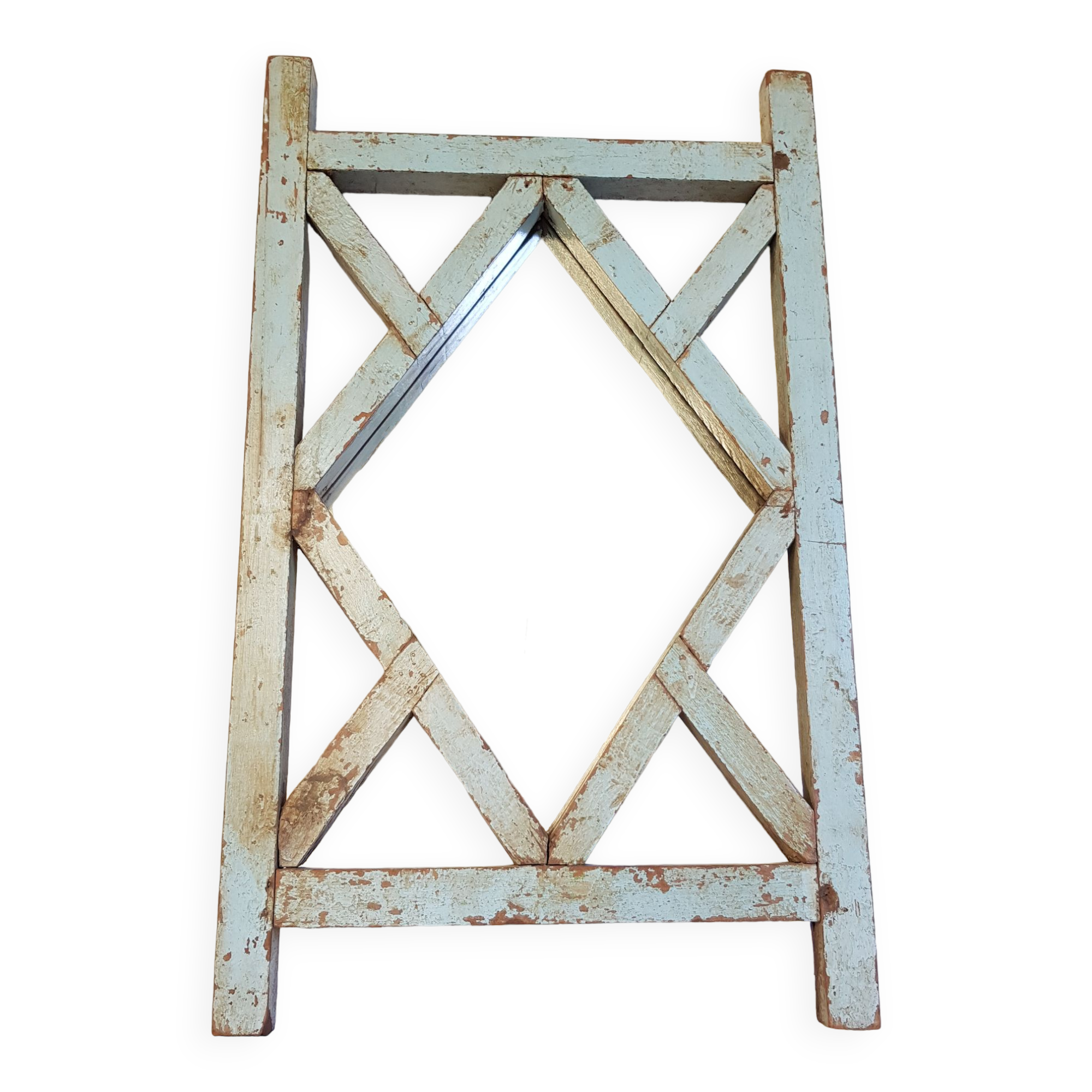 Old mirror claustras in Burmese teak
