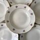 set of 6 hollow plates Digoin Sarreguemines small flowers 50s