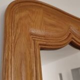 Grand miroir en chêne 1950