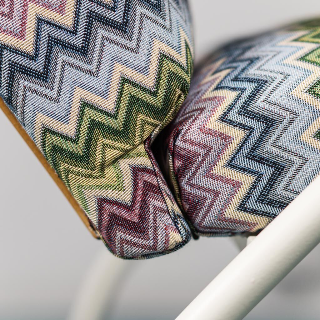 Pair of armchairs, missoni fabric 1970