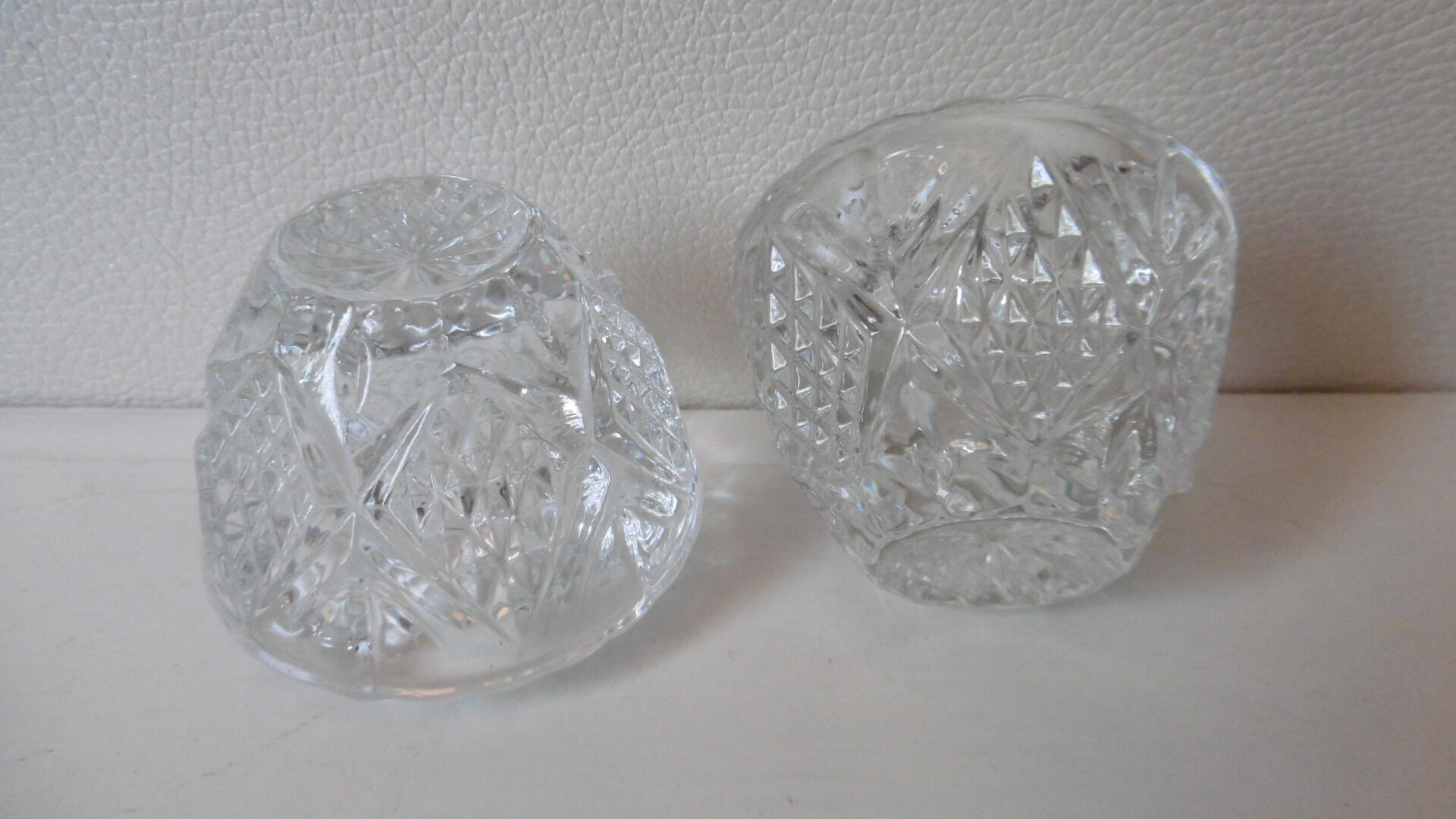 Vintage cut crystal candlesticks