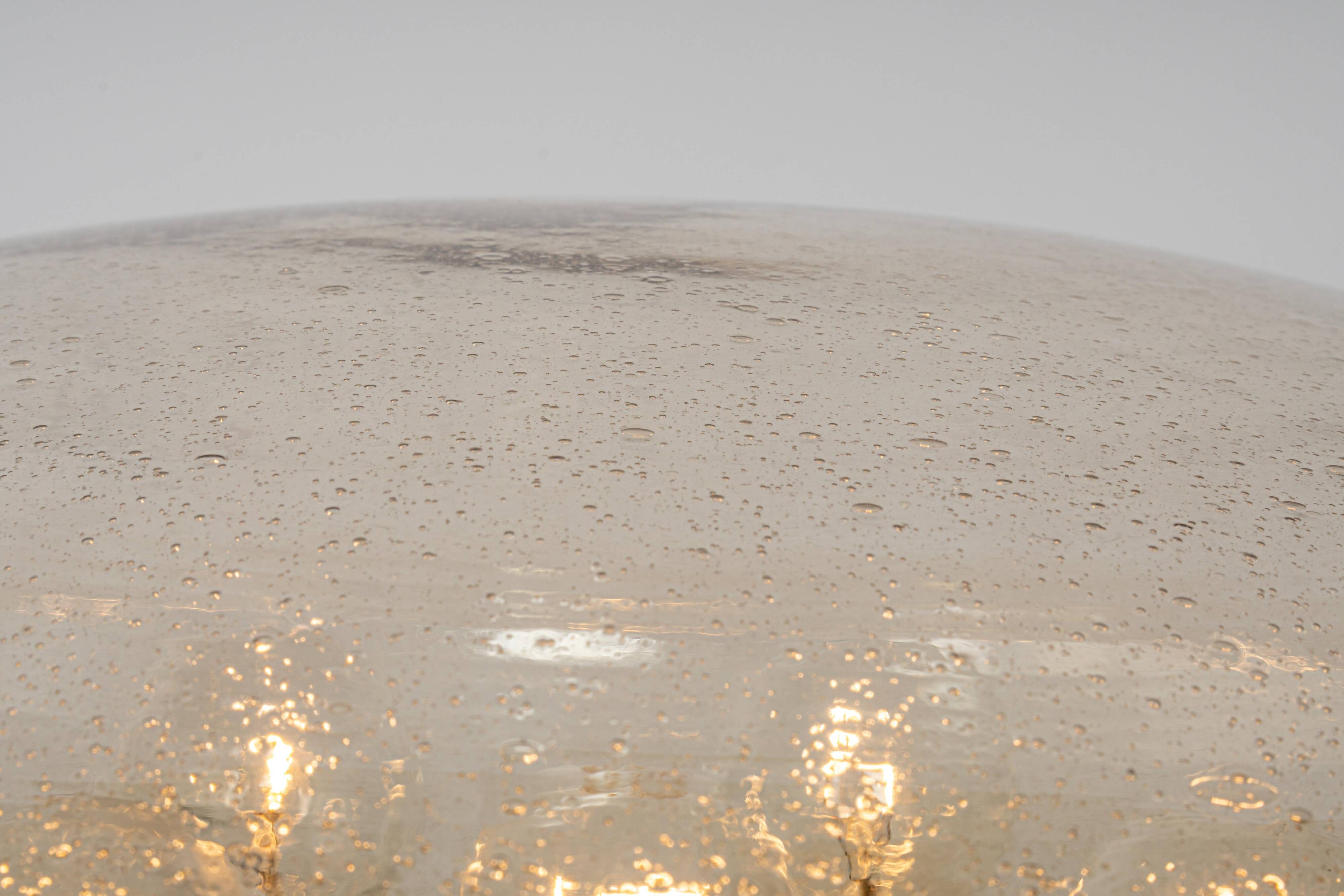 Large smoked glass ceiling light by Limburg, Germany, 1960s.