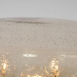 Large smoked glass ceiling light by Limburg, Germany, 1960s.