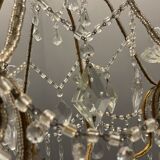 Italian vintage crystal beaded chandelier
