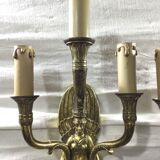 Paire d'appliques empire en bronze