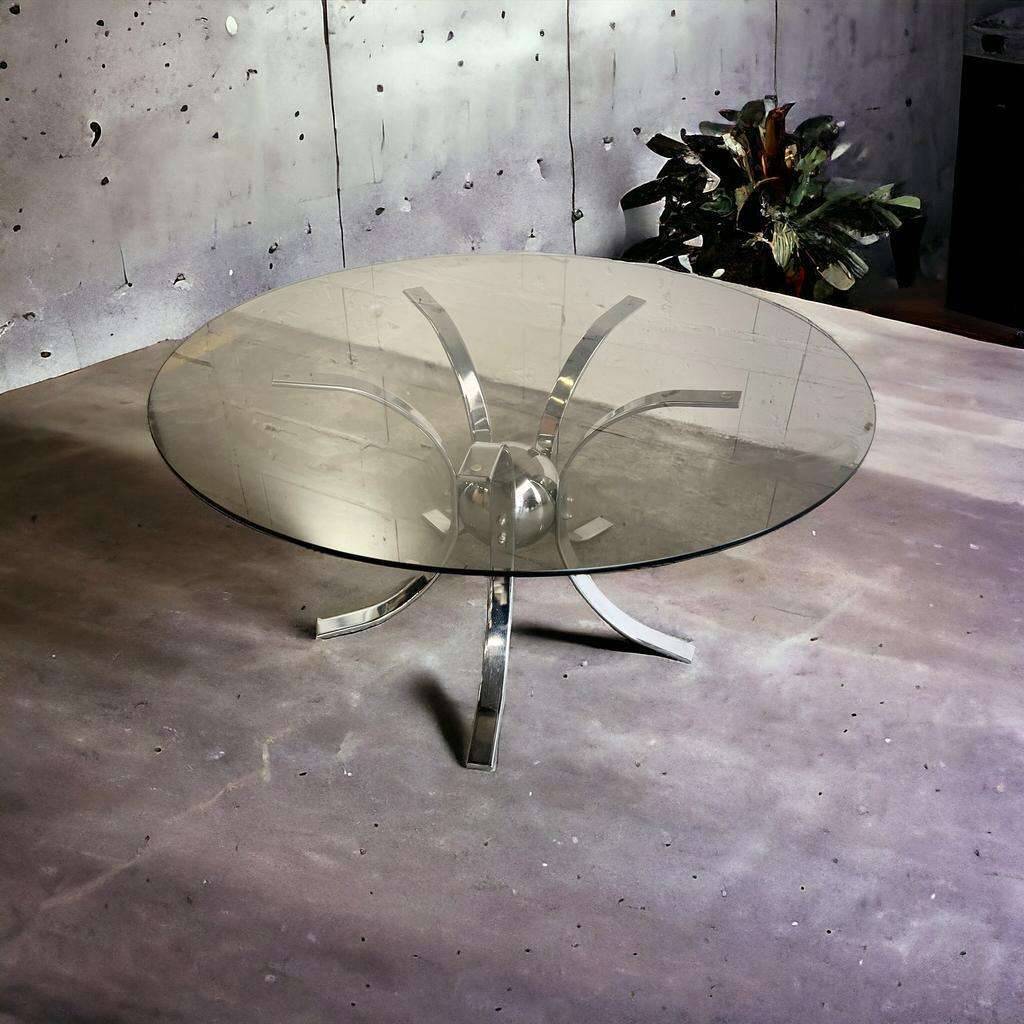 Table basse vintage de l'ère spatiale spoutnik