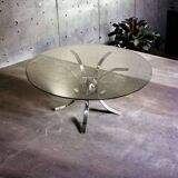 Table basse vintage de l'ère spatiale spoutnik