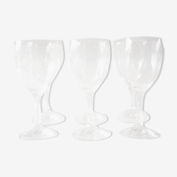 Set of 6 chiseled glasses