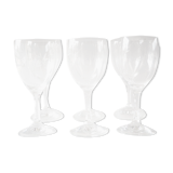 Set of 6 chiseled glasses
