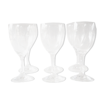 Set of 6 chiseled glasses