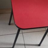Tabouret rouge en formica 70'