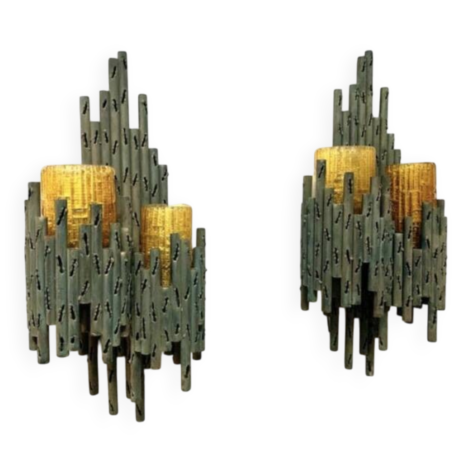 Lampes murales brutalistes Fantoni