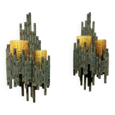 Brutalist Fantoni wall lamps