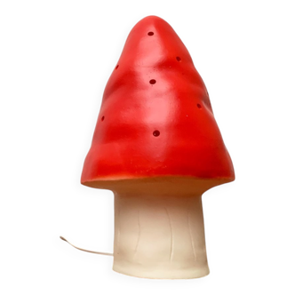 Postmodern plastic mushroom table lamp by Heico.