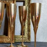 Six coupes à champagne en laiton