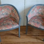 Pair of Art Deco Rosello barrel chairs