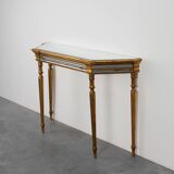 Hollywood Regency Console Table by Deknudt, Belgium 1980s